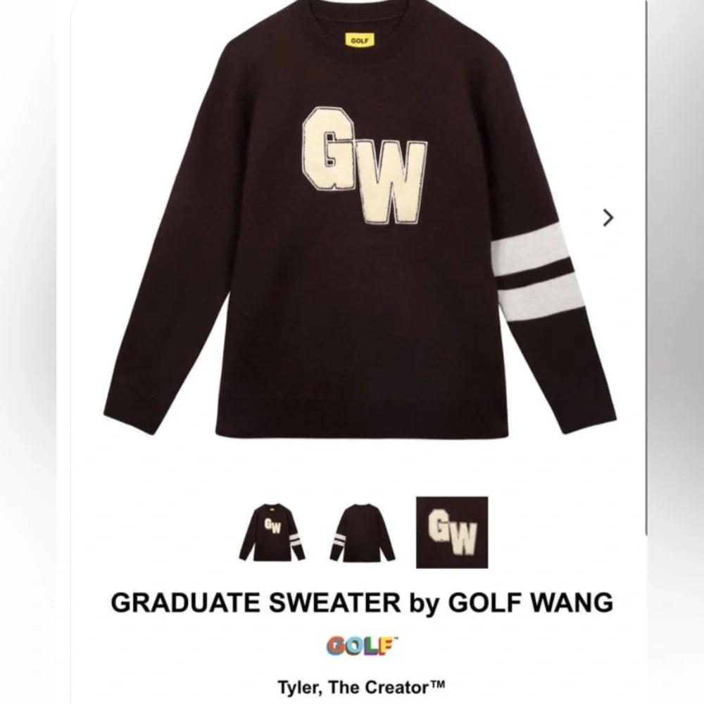 GOLF WANG Tyler The Creator Graduate Sweater F/W 2023 Size XL Unisex NWT